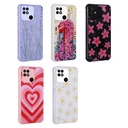 Xiaomi Poco C40 Uyumlu Kılıf Simli Desenli Kamera Korumalı Parlak Zore Popy Kapak - 1