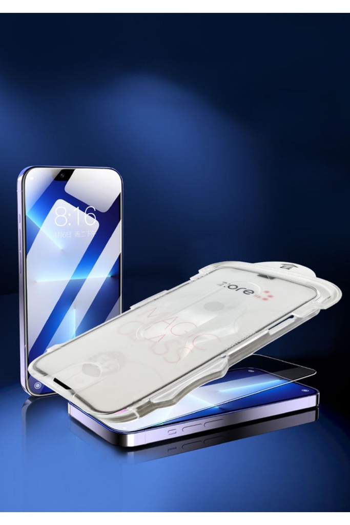 Apple iPhone 15 Plus Uyumlu Zore Kolay Uygulama Aparatlı 5D Magic Glass Cam Ekran Koruyucu