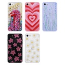 Apple iPhone SE 2022 Uyumlu Kılıf Simli Desenli Kamera Korumalı Parlak Zore Popy Kapak - 1