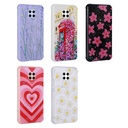 Xiaomi Redmi Note 9 Pro Uyumlu Kılıf Simli Desenli Kamera Korumalı Parlak Zore Popy Kapak - 1