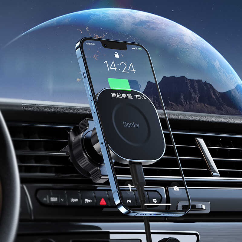 Benks CZ02 Pro Wireless Şarjlı Araç Telefon Tutucu - 4