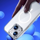 Apple iPhone 14 Uyumlu Kılıf Magsafe Şarj Özellikli Cam Yüzey Benks Electroplated Kapak - 4