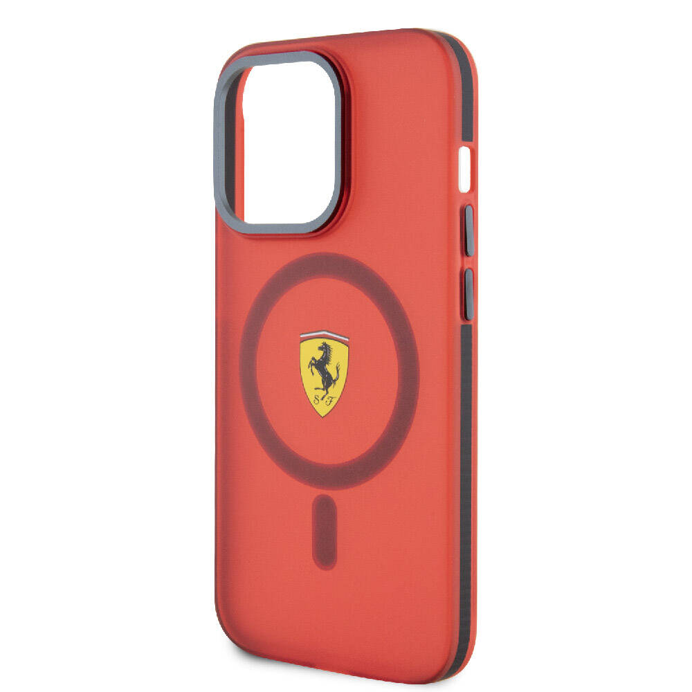 Apple iPhone 15 Pro Max Uyumlu Kılıf Ferrari Orjinal Lisanslı Magsafe Şarj Özellikli Kontrast Bumper Kapak - 1