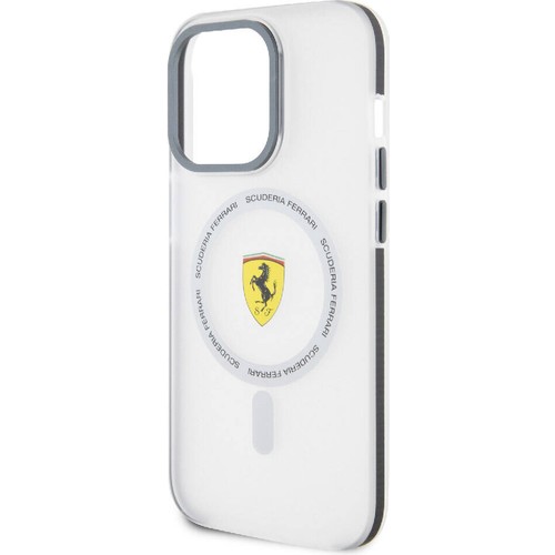 Apple iPhone 15 Pro Uyumlu Kılıf Ferrari Orjinal Lisanslı Magsafe Şarj Özellikli Kontrast Bumper SF Ring Kapak