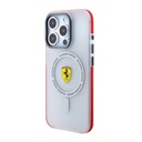 Apple iPhone 15 Pro Uyumlu Kılıf Ferrari Orjinal Lisanslı Magsafe Şarj Özellikli Kontrast Bumper SF Ring Kapak