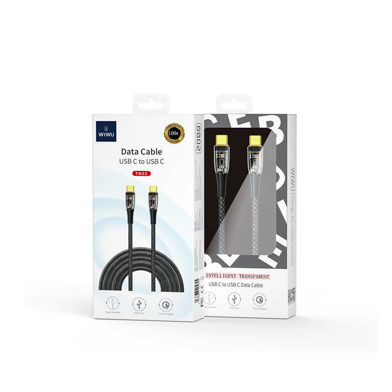 Wiwu TM02 Type-C to Type-C PD Data Kablo 480Mbps 100W 2 metre - 1