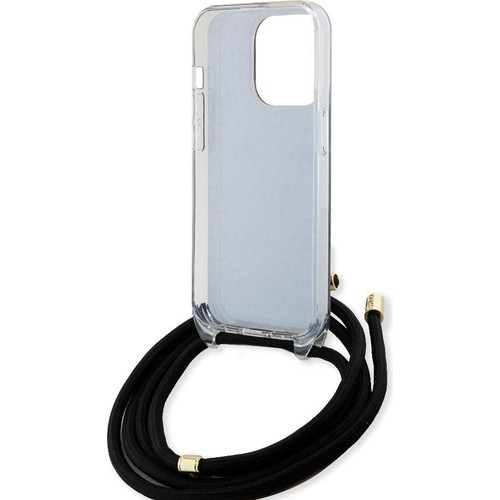 Apple iPhone 15 Pro Uyumlu Kılıf Guess Orjinal Lisanslı Çapraz Kordon 4G Desenli Kapak