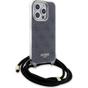 Apple iPhone 15 Pro Uyumlu Kılıf Guess Orjinal Lisanslı Çapraz Kordon 4G Desenli Kapak