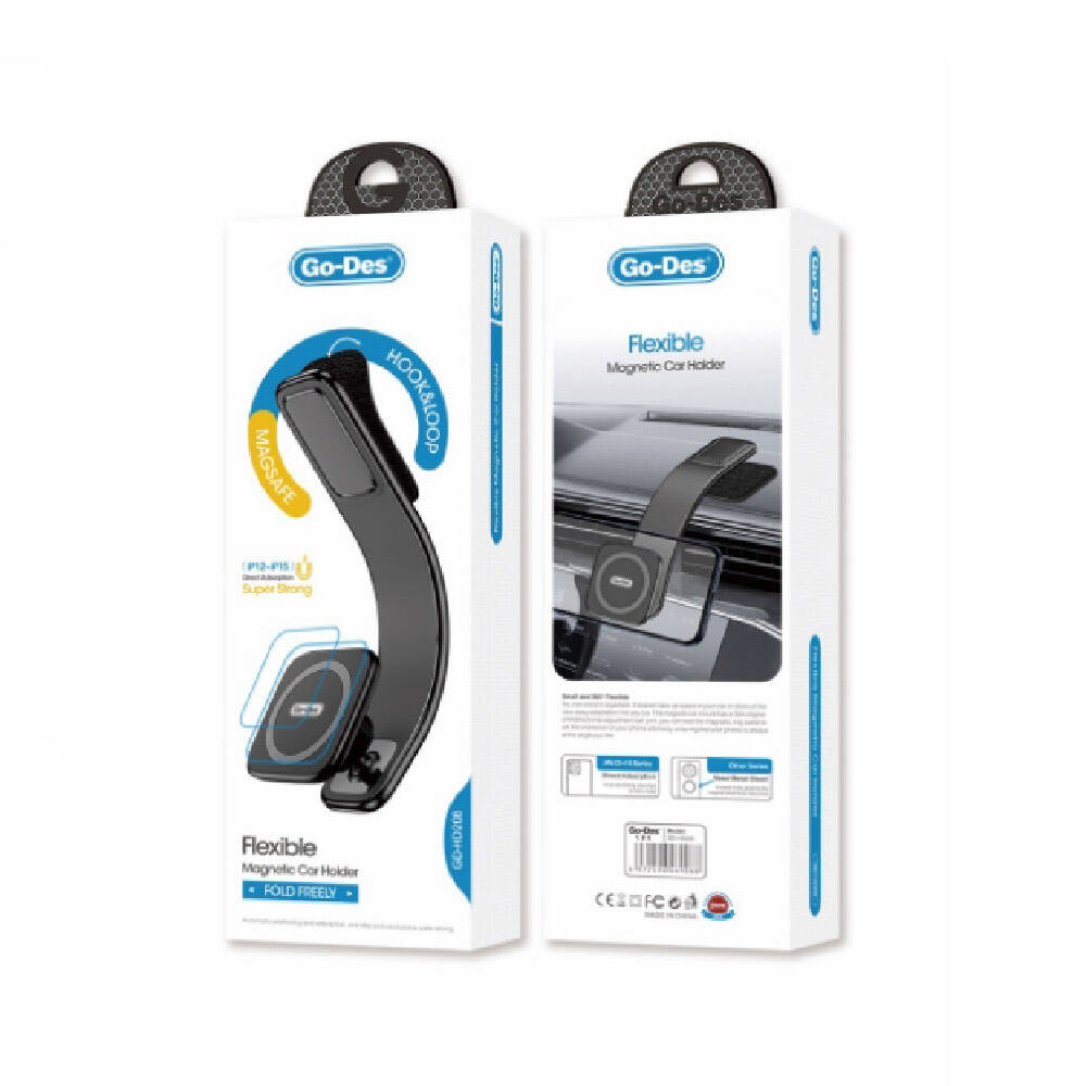 Go Des GD-HD208 Magnetik Magsafe Uyumlu Bükülebilen Eğimli ve Düz Zemin Araç Telefon Tutacağı - 2