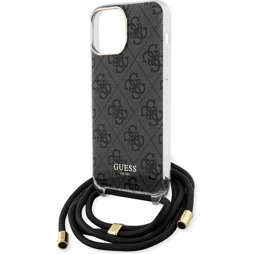 Apple iPhone 15 Pro Max Uyumlu Kılıf Guess Orjinal Lisanslı Çapraz Kordon 4G Desenli Kapak