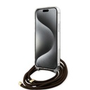 Apple iPhone 15 Pro Max Uyumlu Kılıf Guess Orjinal Lisanslı Çapraz Kordon 4G Desenli Kapak