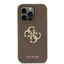 Apple iPhone 15 Pro Max Uyumlu Kılıf Guess Orjinal Lisanslı Delikli Yazı ve 4G Glitter Büyük Metal Logolu Kapak - 2
