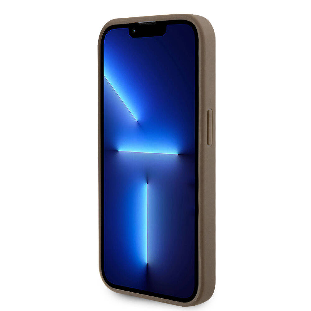 Apple iPhone 15 Pro Max Uyumlu Kılıf Guess Orjinal Lisanslı Delikli Yazı ve 4G Glitter Büyük Metal Logolu Kapak - 5