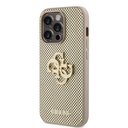 Apple iPhone 15 Pro Max Uyumlu Kılıf Guess Orjinal Lisanslı Delikli Yazı ve 4G Glitter Büyük Metal Logolu Kapak - 8