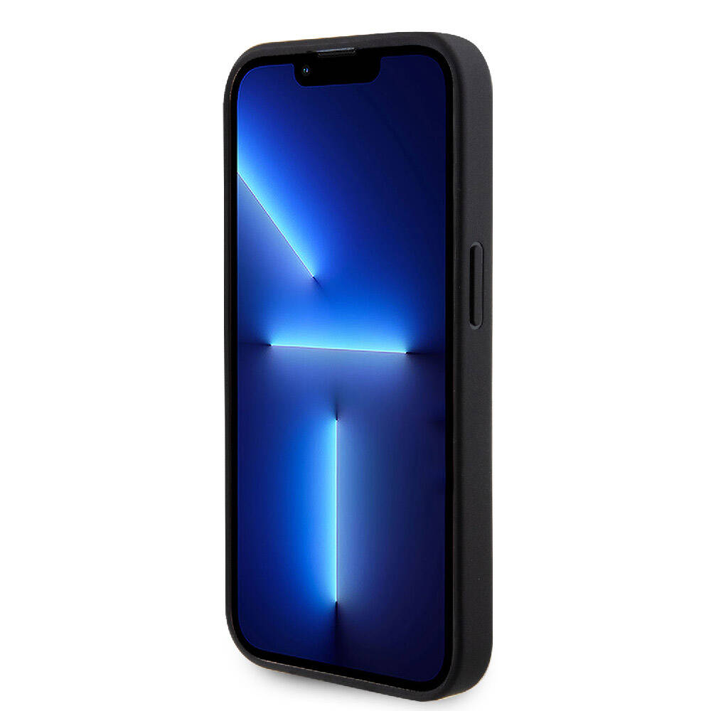 Apple iPhone 15 Pro Max Uyumlu Kılıf Guess Orjinal Lisanslı Delikli Yazı ve 4G Glitter Büyük Metal Logolu Kapak - 18