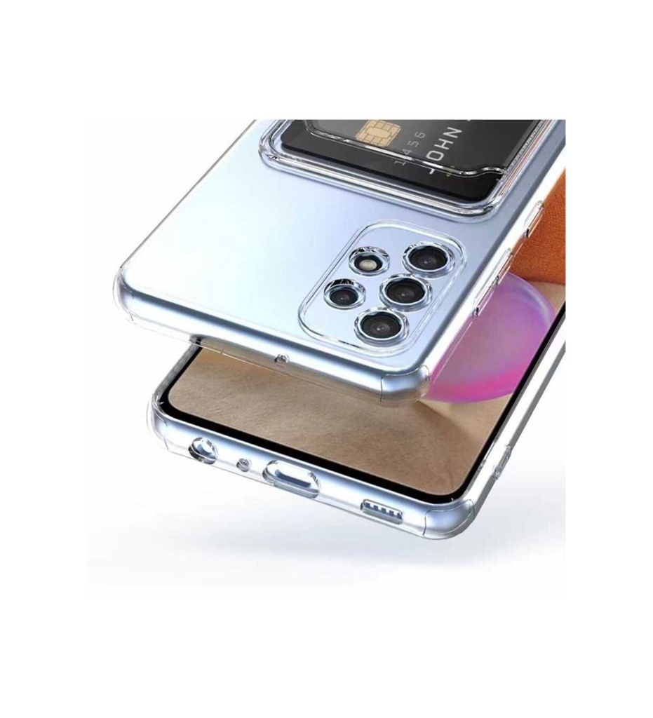 Samsung Galaxy A53 5G Uyumlu Kılıf Kartlıklı Şeffaf Zore Setra Clear Silikon Kapak