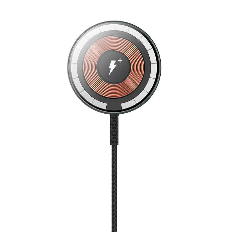 Wiwu M14 Intelligent Wireless Magnetik Şarj Ultra İnce Şeffaf 15W Android iOS Destekli - 1