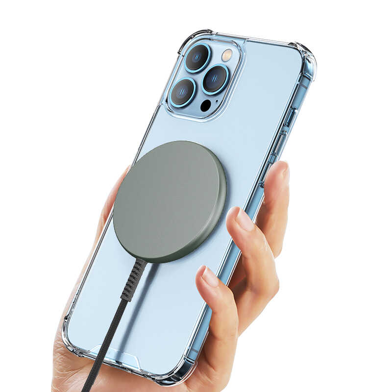 Wiwu M14 Intelligent Wireless Magnetik Şarj Ultra İnce Şeffaf 15W Android iOS Destekli - 10