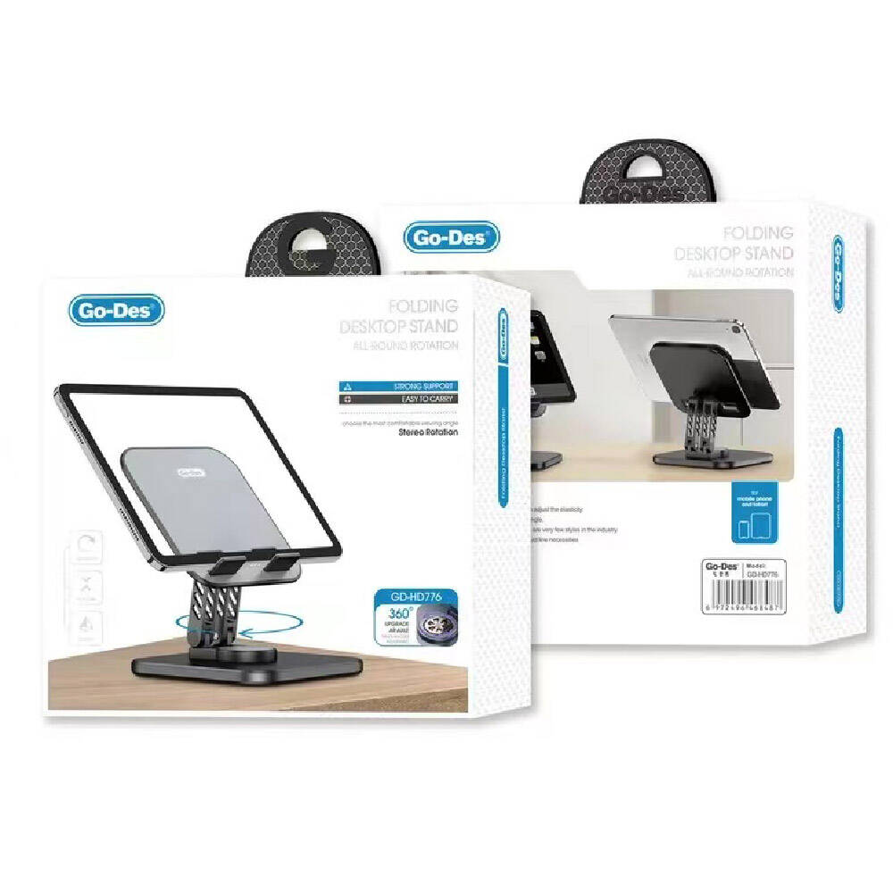 Go Des GD-HD776 Taşınabilir Katlanabilir 360 Dönebilen Metal Telefon ve Tablet Standı - 1