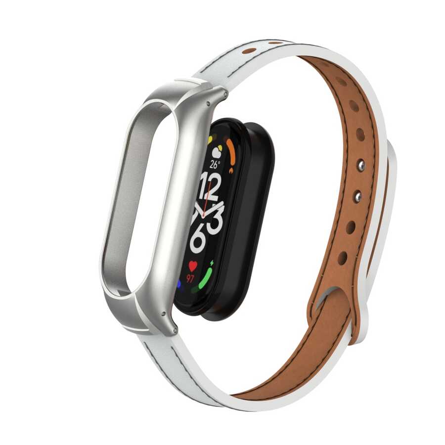 Xiaomi Mi Band 7 Uyumlu KRD-68 Deri Kordon - 3
