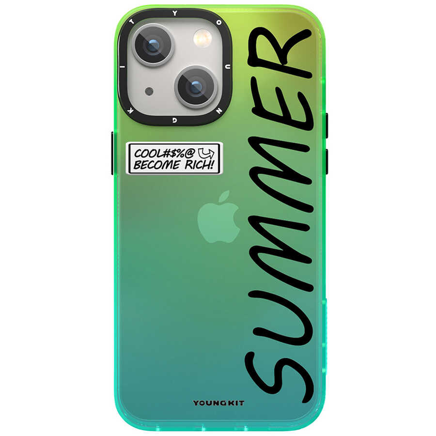 Apple iPhone 13 Uyumlu Kılıf YoungKit Summer Serisi Kapak - 4