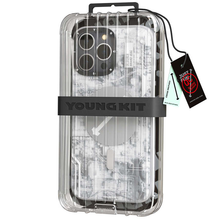 Apple iPhone 13 Pro Uyumlu Kılıf YoungKit Technology Serisi Kapak - 9