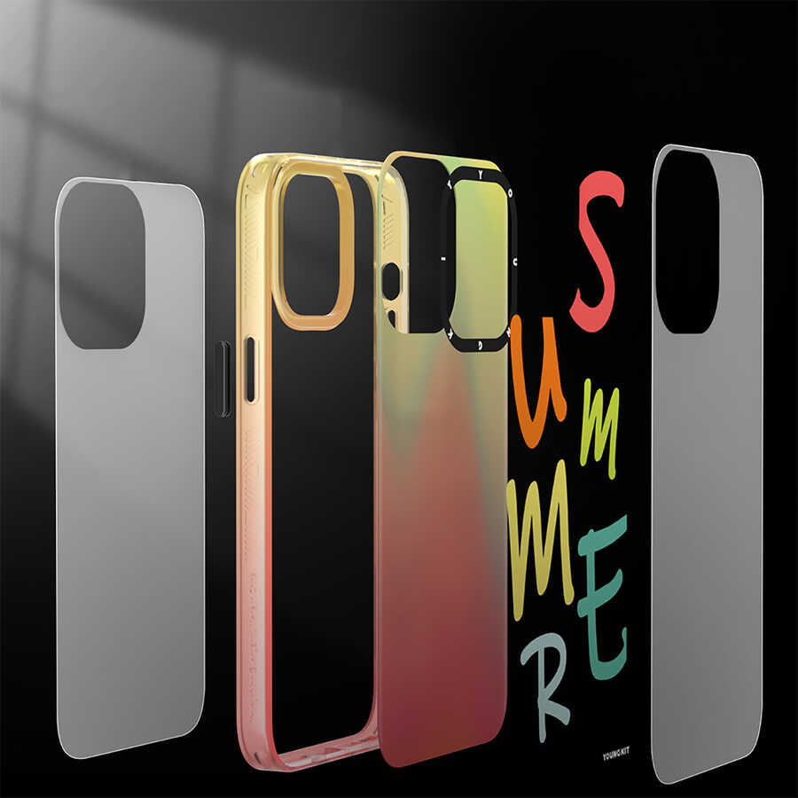 Apple iPhone 13 Pro Uyumlu Kılıf YoungKit Summer Serisi Kapak - 13
