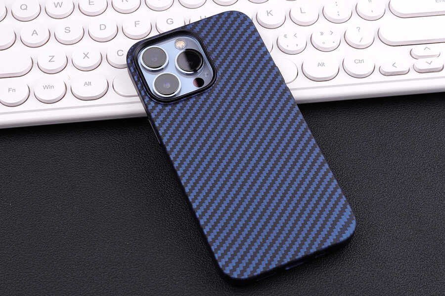 Apple iPhone 13 Uyumlu Kılıf Karbon Fiber Tasarımlı Zore Karbono Kapak - 7
