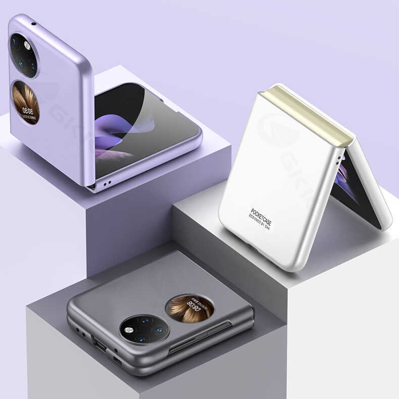 Huawei P50 Pocket Uyumlu Kılıf Zore Sert Kıpta Kapak - 9