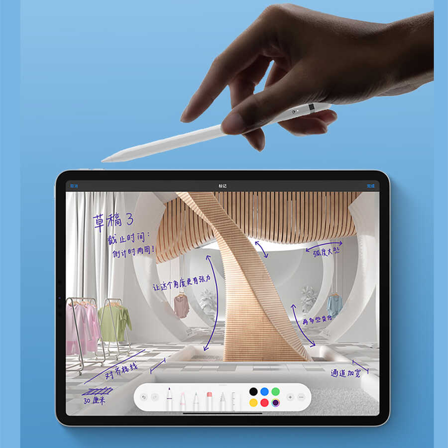 Wiwu Pencil L Dokunmatik Kalem Palm-Rejection Eğim Özellikli Çizim Kalemi - 4