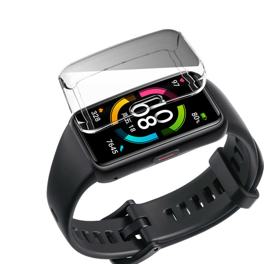 Huawei Band 6 Uyumlu Zore Watch Gard 09 Koruyucu Silikon - 5