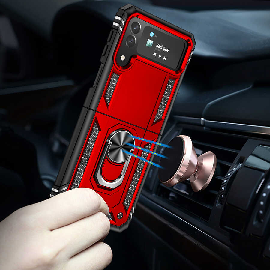 Samsung Galaxy Z Flip 4 Uyumlu Kılıf Zore Vega Kapak - 7