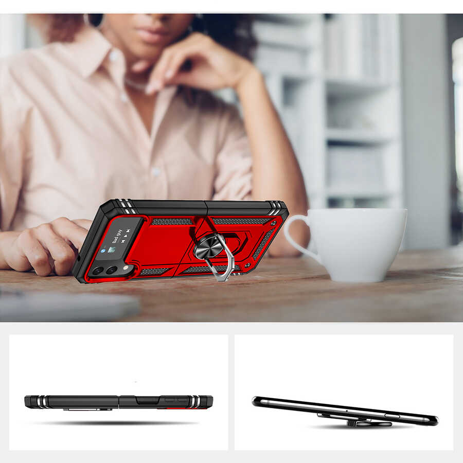 Samsung Galaxy Z Flip 4 Uyumlu Kılıf Zore Vega Kapak - 9