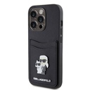 Apple iPhone 15 Pro Uyumlu Kılıf Karl Lagerfeld Orjinal Lisanslı Metal Logo Kartlıklı Saffiano Kapak - 1