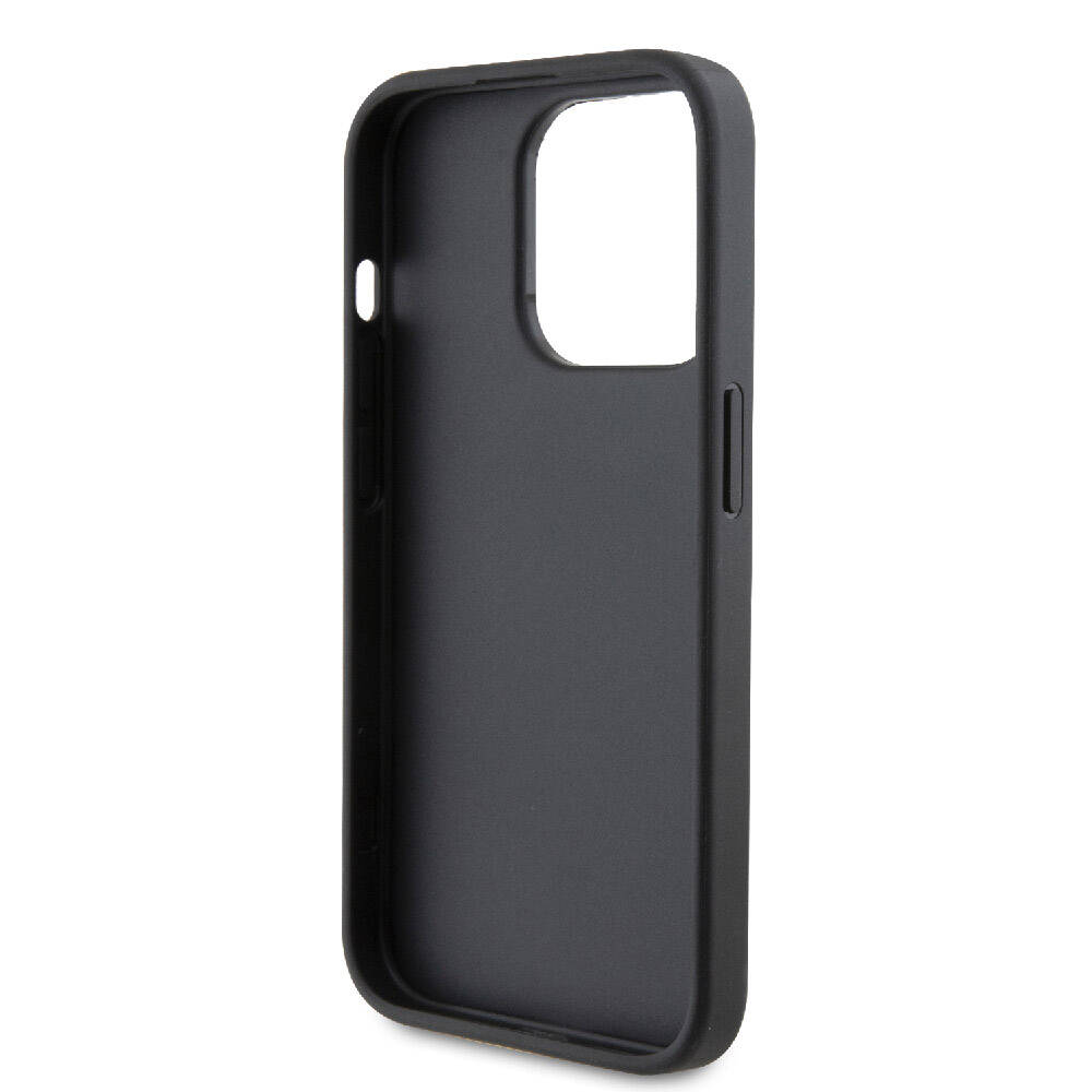Apple iPhone 15 Pro Uyumlu Kılıf Karl Lagerfeld Orjinal Lisanslı Metal Logo Kartlıklı Saffiano Kapak - 5
