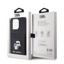 Apple iPhone 15 Pro Uyumlu Kılıf Karl Lagerfeld Orjinal Lisanslı Metal Logo Kartlıklı Saffiano Kapak - 6