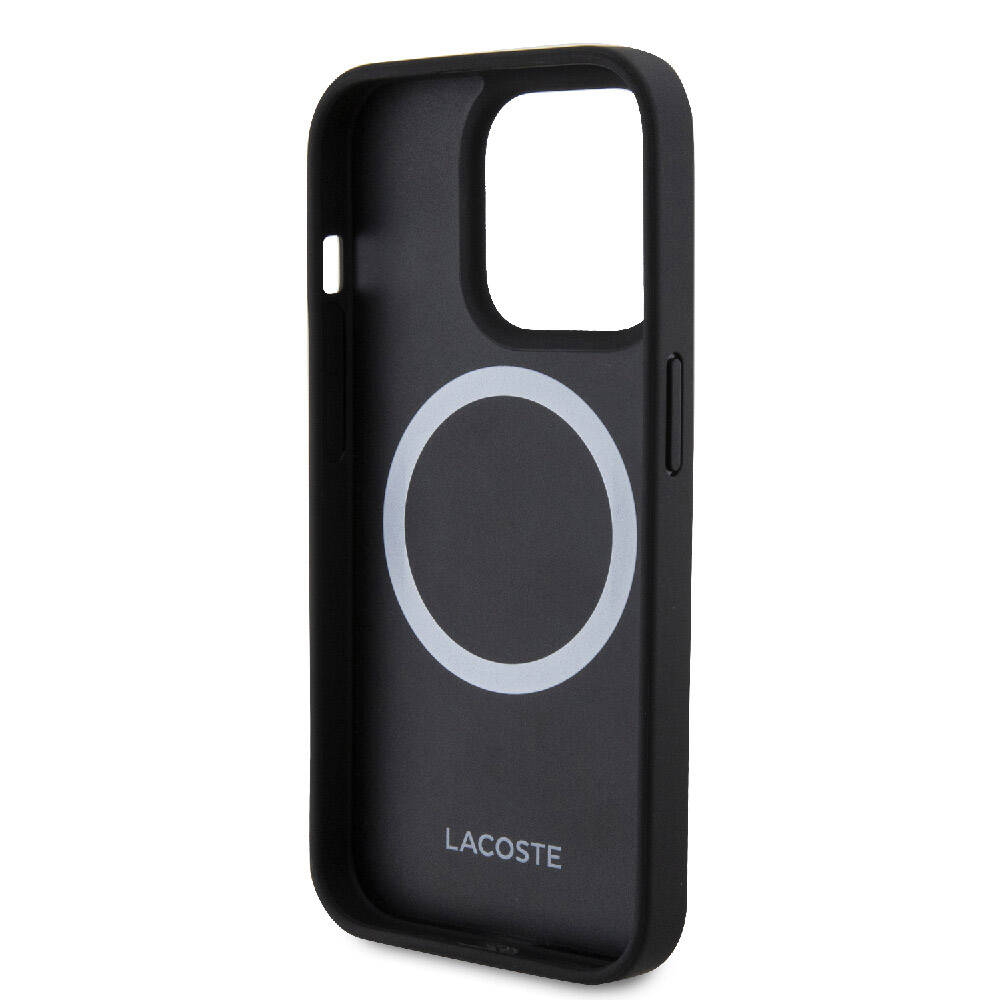 Apple iPhone 15 Pro Uyumlu Kılıf Lacoste Orjinal Lisanslı PU Pike Desenli Arka Yüzey İkonik Timsah Dokuma Logolu Kapak - 27