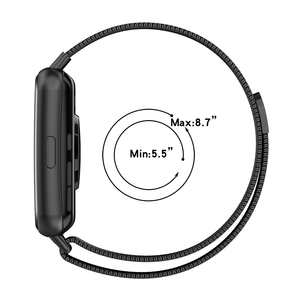 Huawei Watch Fit 2 Uyumlu Kordon Hasır Metal Mıknatıslı Örgü Zore KRD-01 Kayış