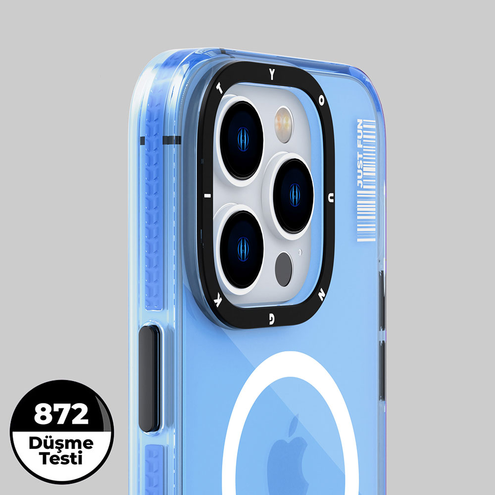 Apple iPhone 14 Pro Max Uyumlu Kılıf Magsafe Şarj Özellikli YoungKit Crystal Color Serisi Kapak - 3