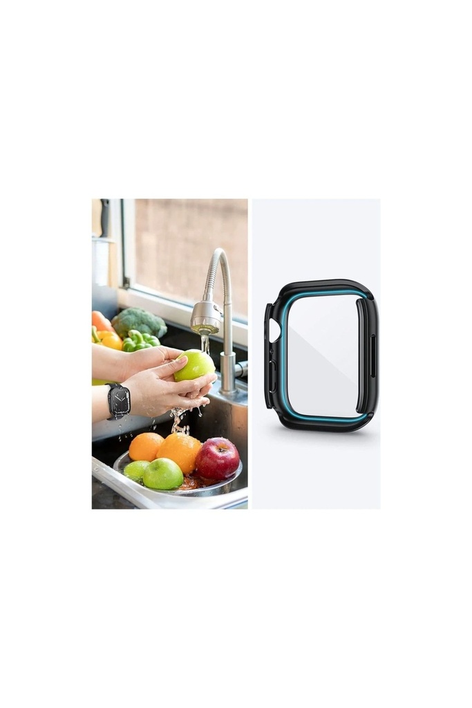 Apple Watch 44mm Uyumlu 360 Derece Korumalı Kasa ve Ekran Koruyucu Zore Watch Gard 12