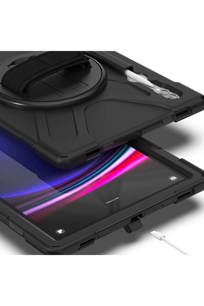 Samsung Galaxy Tab S8 Ultra X900 Uyumlu Tablet Kılıf Sert PC Zırhlı Defender Kılıf