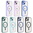 Apple iPhone 14 Uyumlu Kılıf Wireless Şarj Özellikli Zore Krom Magsafe Silikon Kapak - 7