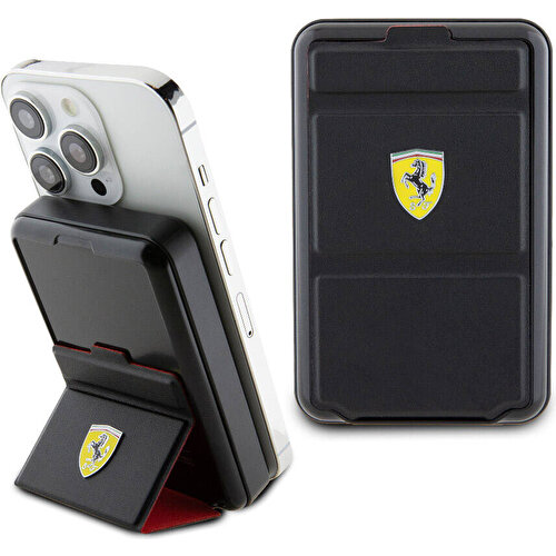 Ferrari 973WP Orjinal Lisanslı Magsafe Şarj Özellikli Standlı Metal Logolu Powerbank 10.000mAh