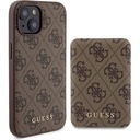 Apple iPhone 14 Uyumlu Kılıf Guess Orjinal Lisanslı Magsafe Şarj Özellikli Yazı Logolu 4G Desenli Kapak + Powerbank 5000mAh 2in1 Set