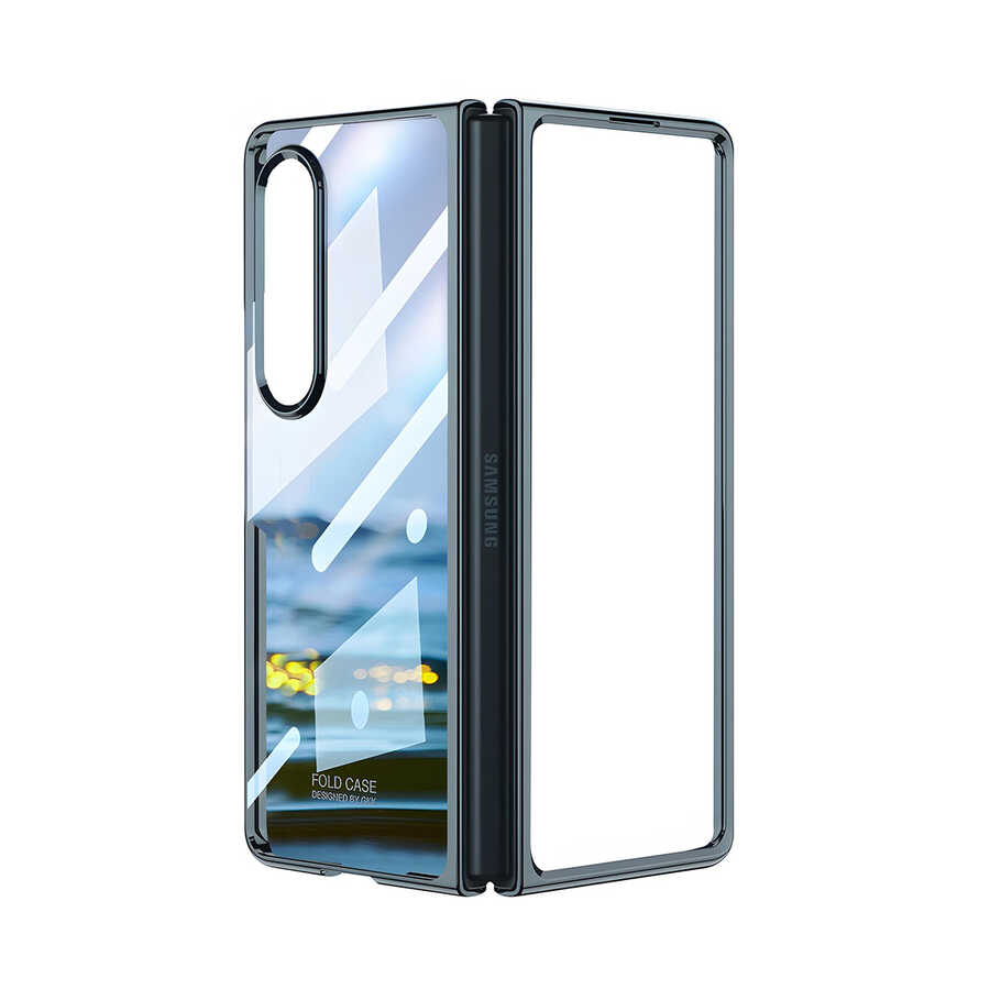 Samsung Galaxy Z Fold 4 Uyumlu Kılıf Zore Full Camlı Kıpta Kapak - 1