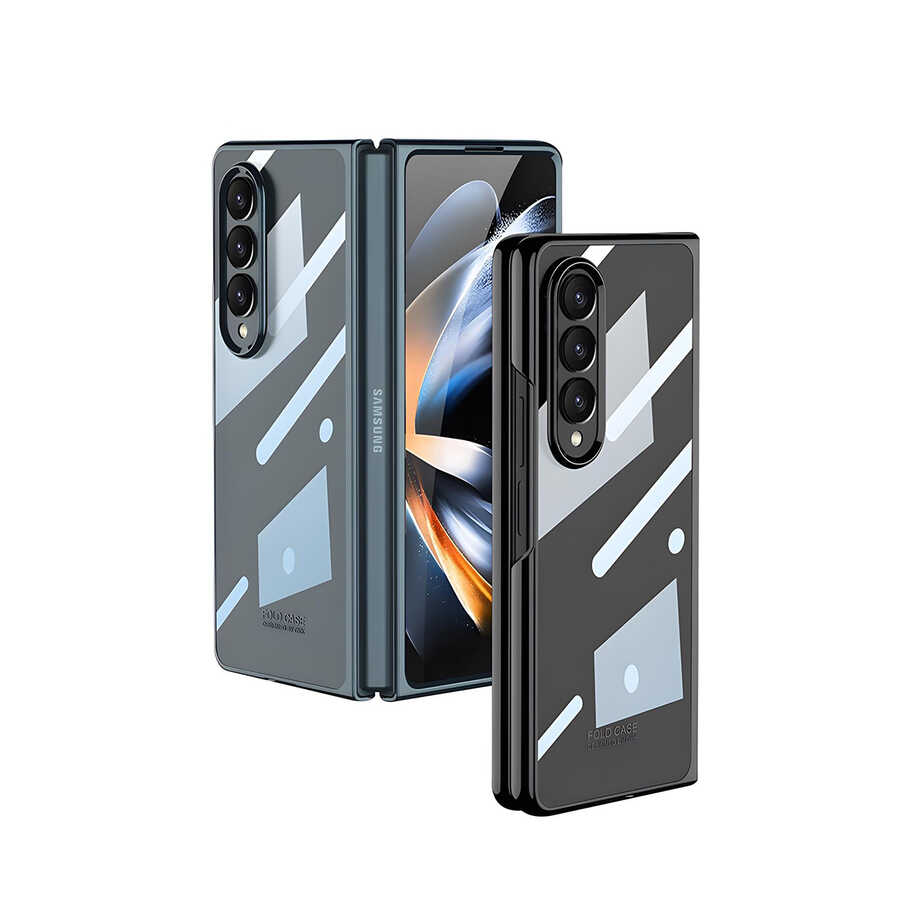 Samsung Galaxy Z Fold 4 Uyumlu Kılıf Zore Full Camlı Kıpta Kapak - 5