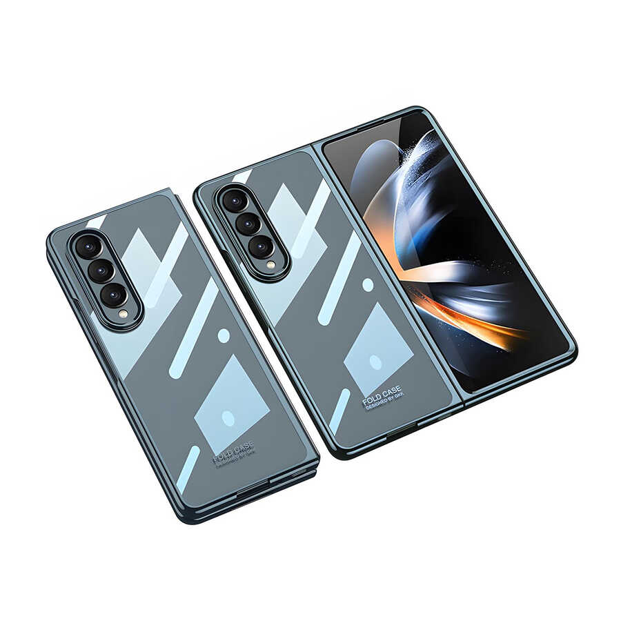 Samsung Galaxy Z Fold 4 Uyumlu Kılıf Zore Full Camlı Kıpta Kapak - 8