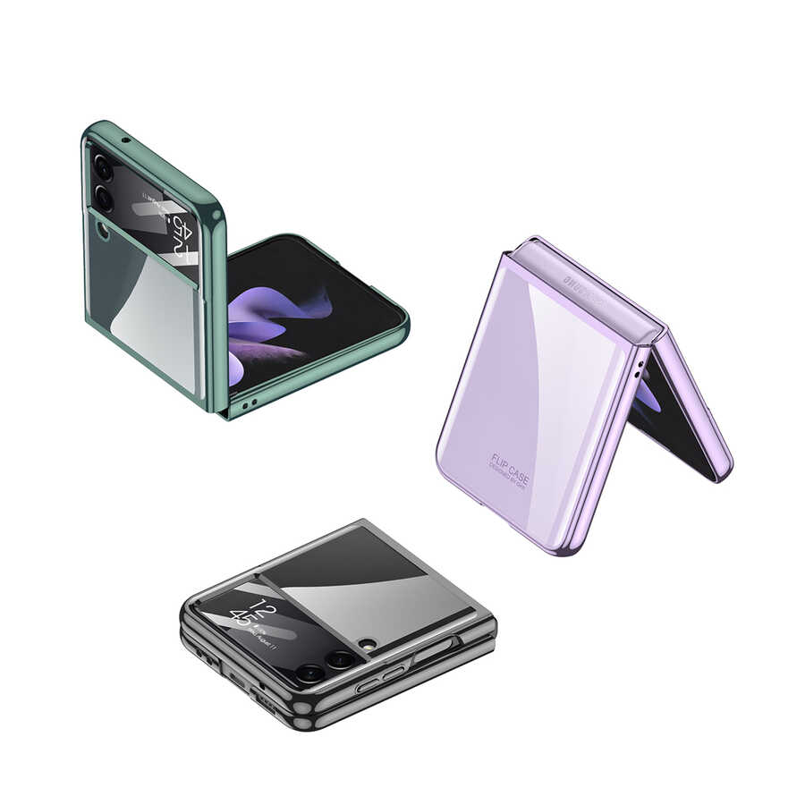 Samsung Galaxy Z Flip 4 Uyumlu Kılıf Zore Kıpta Lensli Kapak - 7