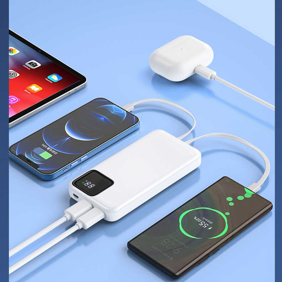 Wiwu JC-18 PD Hızlı Şarj Özellikli Led Göstergeli Powerbank 18W 10000mAh - 6