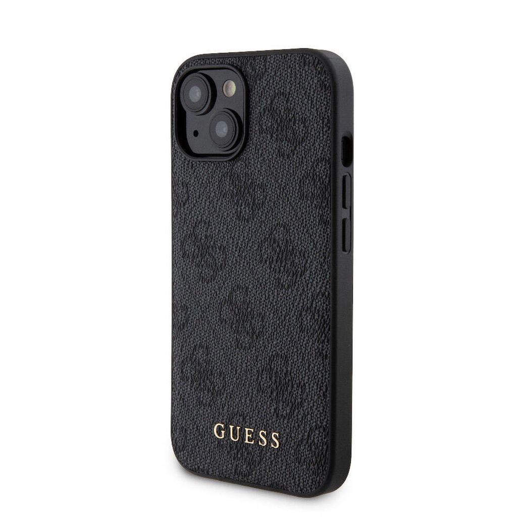 Apple iPhone 15 Uyumlu Kılıf Guess Orjinal Lisanslı Magsafe Şarj Özellikli Yazı Logolu 4G Desenli Kapak + Powerbank 5000mAh 2in1 Set